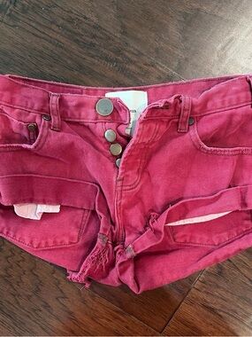 RARE One Teaspoon Magenta Denim Shorts
